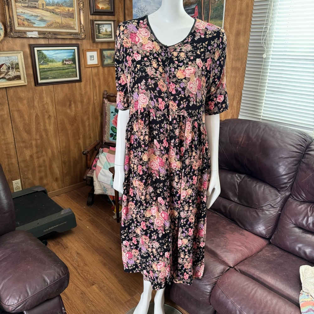 Women’s Floral Boho Vintage Cottagecore Dress